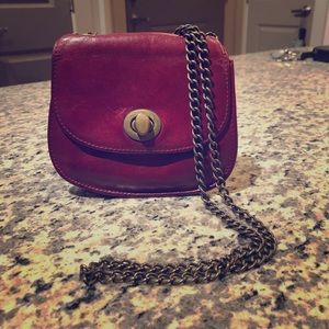 Red Leather Hobo Purse